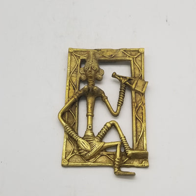 4" x 6" 3D Tribal inspired Dhokra Art