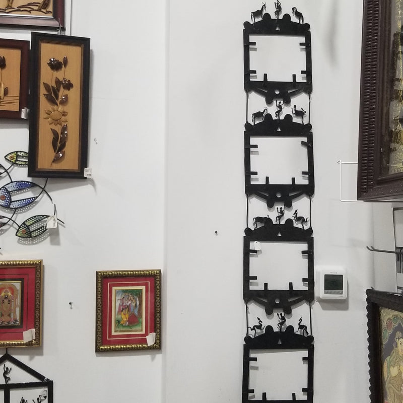 51" x 9" Wrought black iron wall art