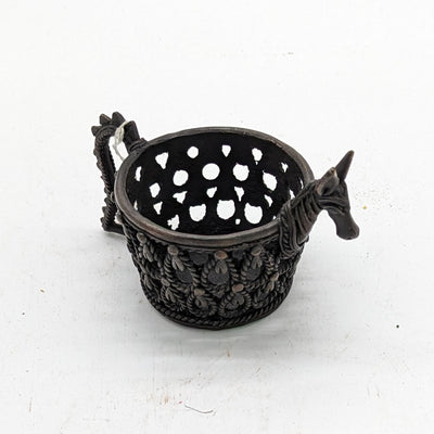 6.5"L Tribal Brass Horse inspired Cutlery / Pen stand