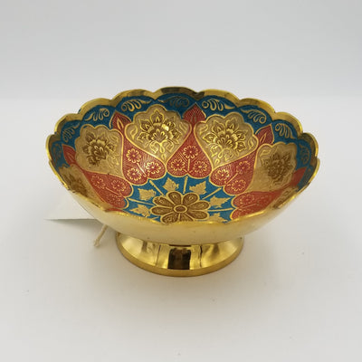 6" Brass Bowl Dil Kangoora Mina