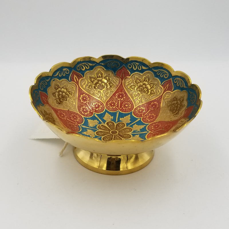 6" Brass Bowl Dil Kangoora Mina