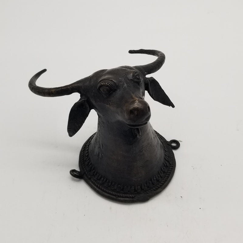 6"H Tribal Brass Tribal Bull Head