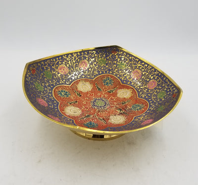 7" Brass Bowl Square Ring EC