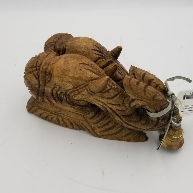 7" x 3" Elephant Wall Bracket Pair - Light Brown