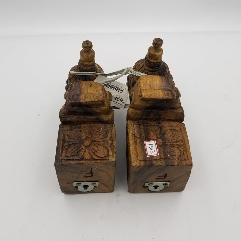 7" x 4" Banana Flower Wall Bracket Pair - Light Brown