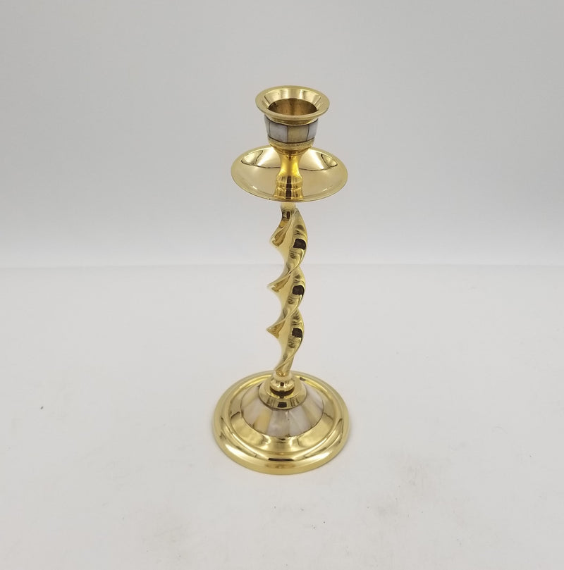 8" Brass Candle Stand Baldar MOP