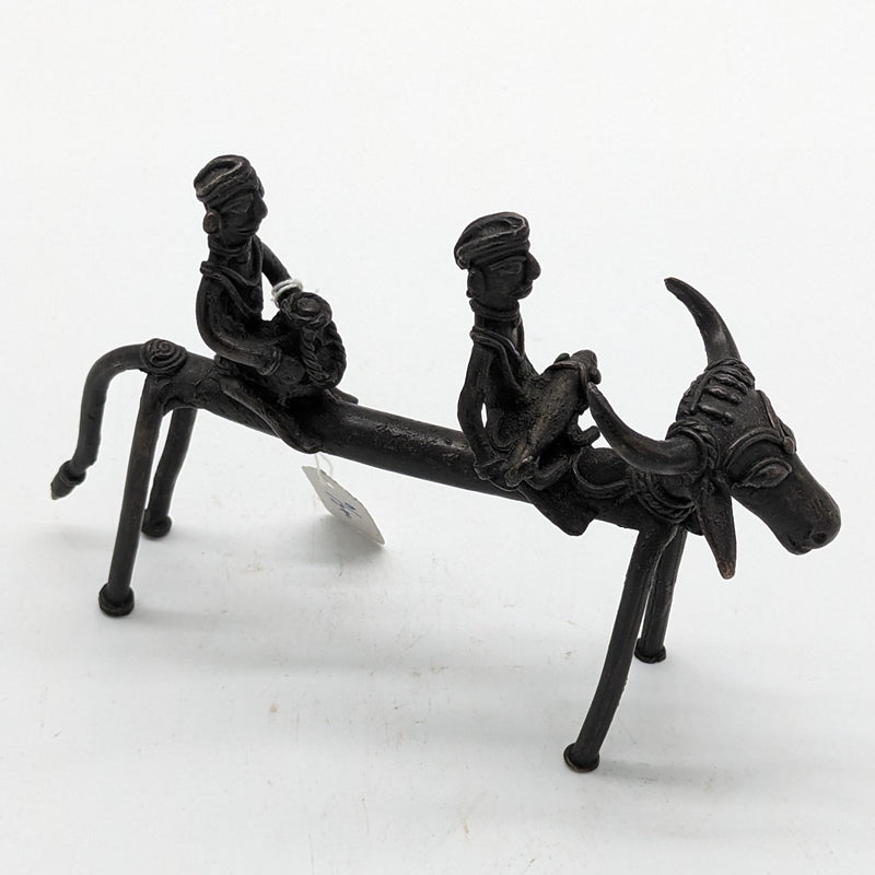 8" Tribal Brass Slim Bull with 2 riders