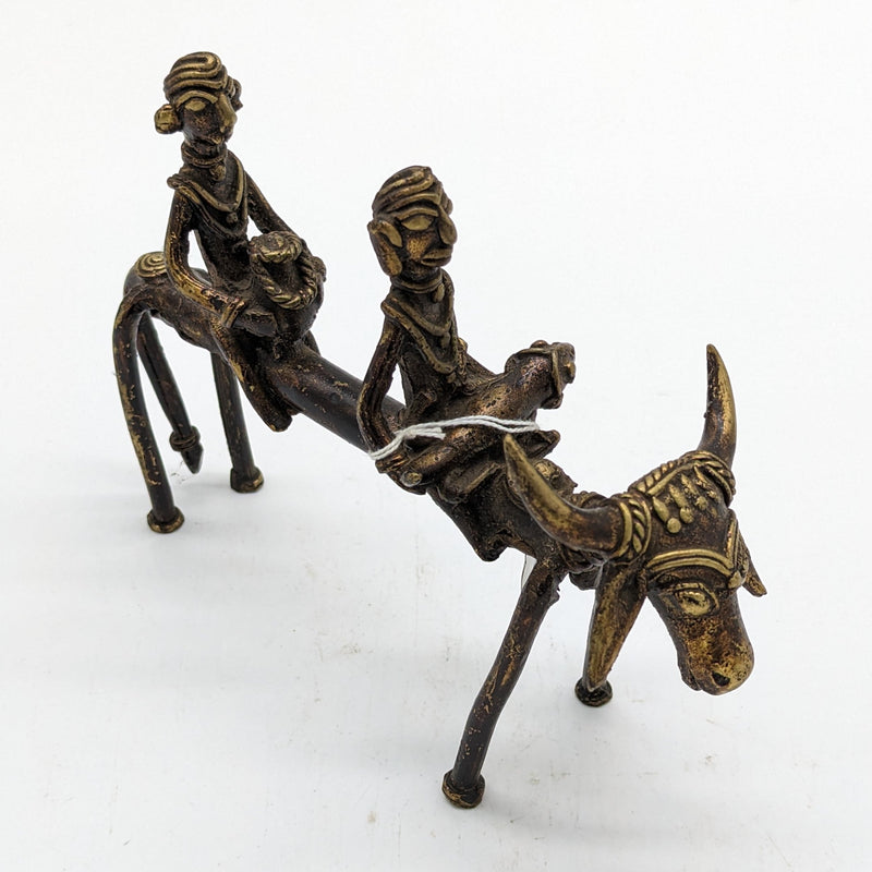 8" Tribal Brass Slim Bull with 2 riders