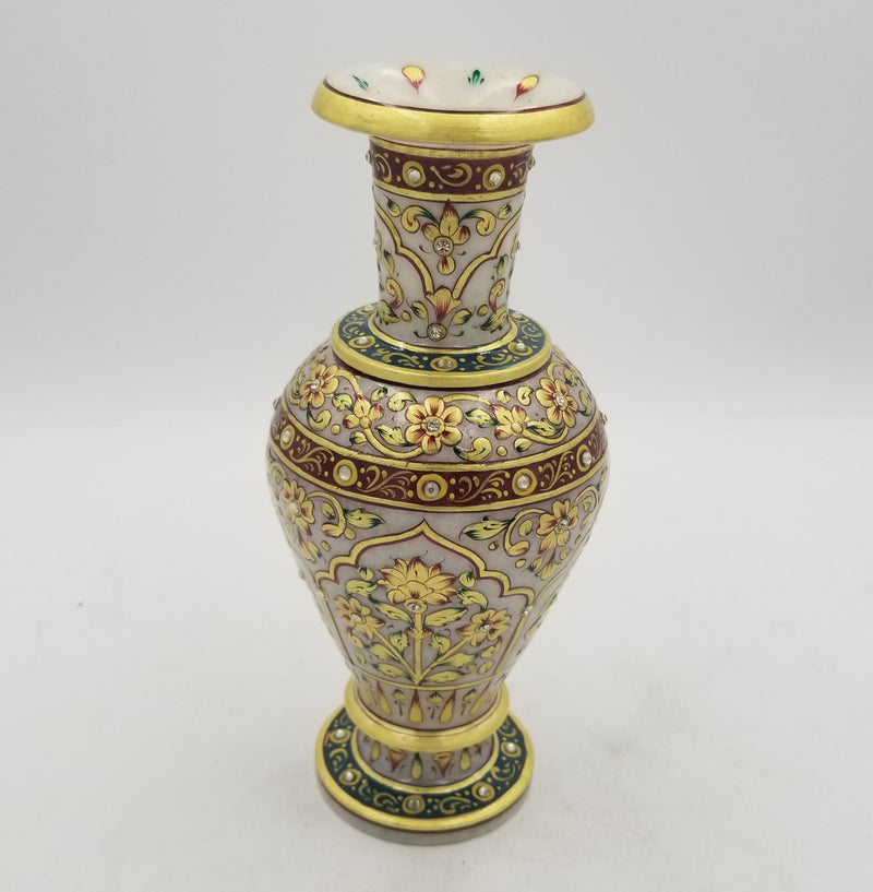 Marble 9" Pot with jali work