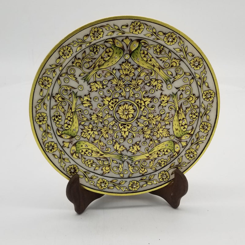 Marble 9" Plate with stand in V Box Jerken