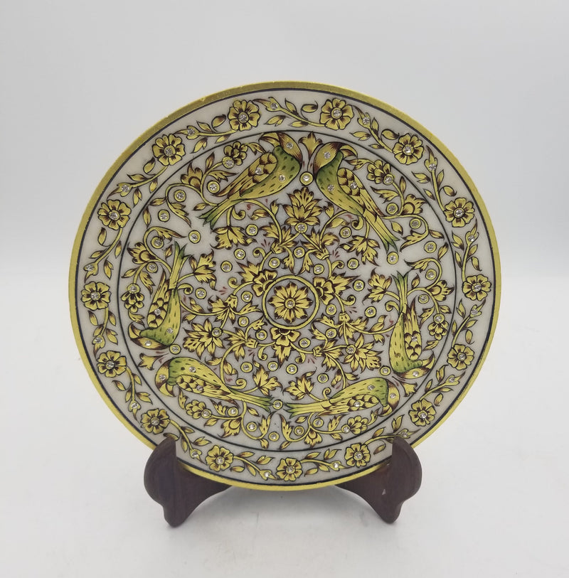 Marble 9" Plate with stand in V Box Jerken
