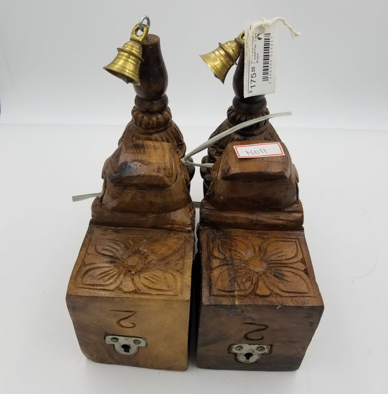 9" Banana Flower Wall Bracket Pair - Light Brown