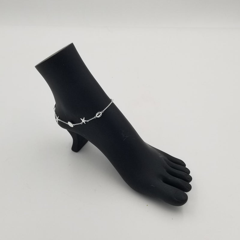 10.5" long 999 quality Fine Silver Anklet - AN003