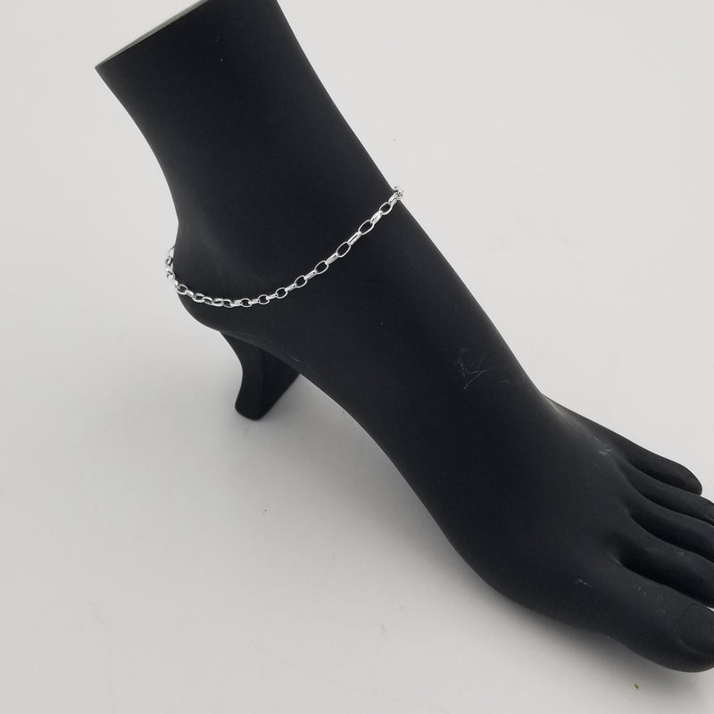 10" long 999 Quality Fine Silver Anklet - AN006