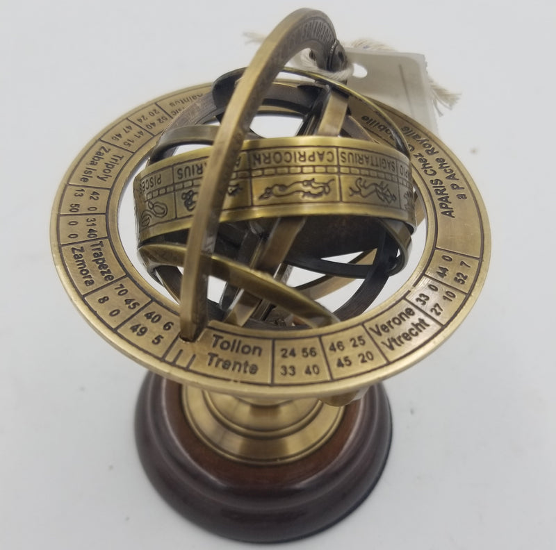 Brass Armillary 6"