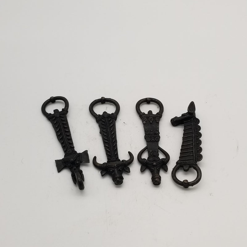 6" Assorted Tribal Brass Tribal Animal inspired Bottle Opener