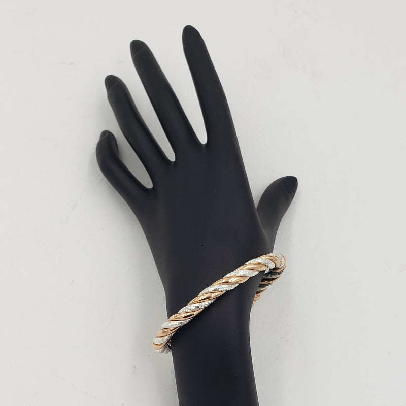 3 Tone 999 Quality Fine Silver Bangle - BG101