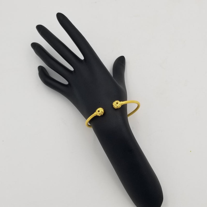 Flash Gold treated 999 Quality fine Silver Bangle - BG105