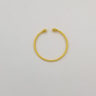 Flash Gold treated 999 Quality fine Silver Bangle - BG105