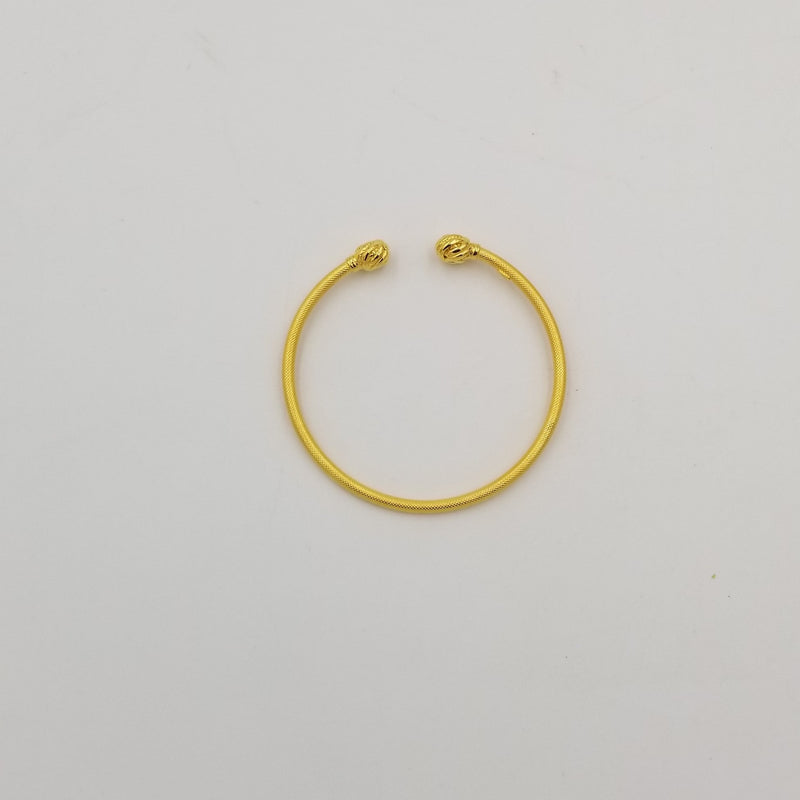 Flash Gold treated 999 Quality fine Silver Bangle - BG105