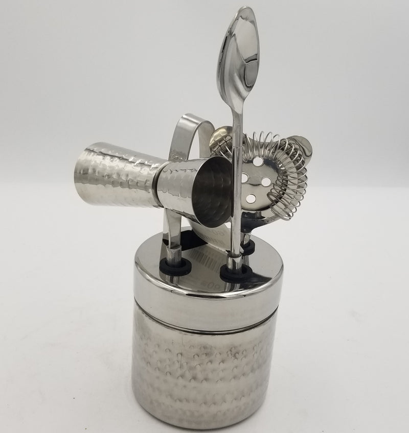 Stainless Steel Bar Tool Hammered Set