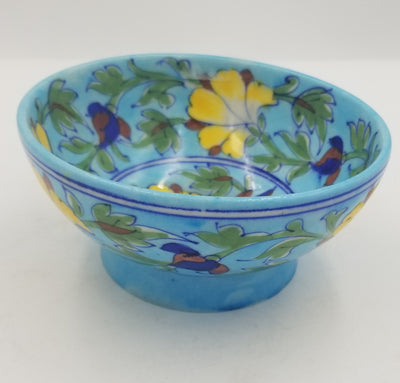 Blue Pottery Bowl 7"