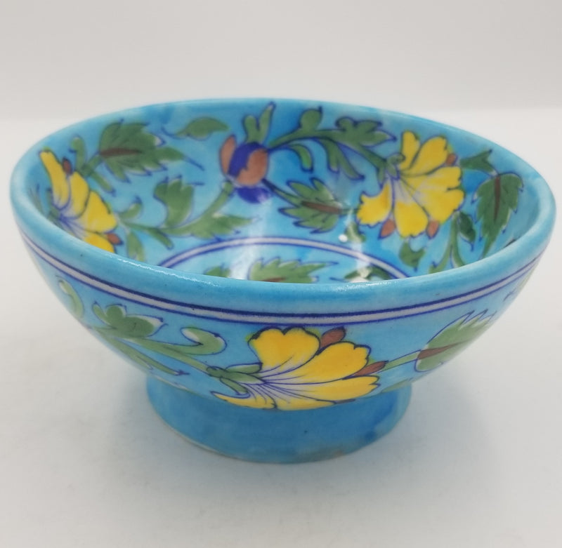 Blue Pottery Bowl 7"