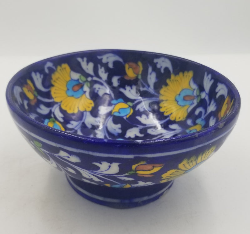Blue Pottery Bowl 7"
