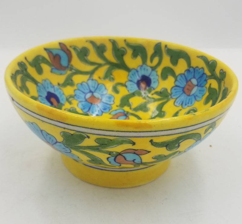 Blue Pottery Bowl 7"