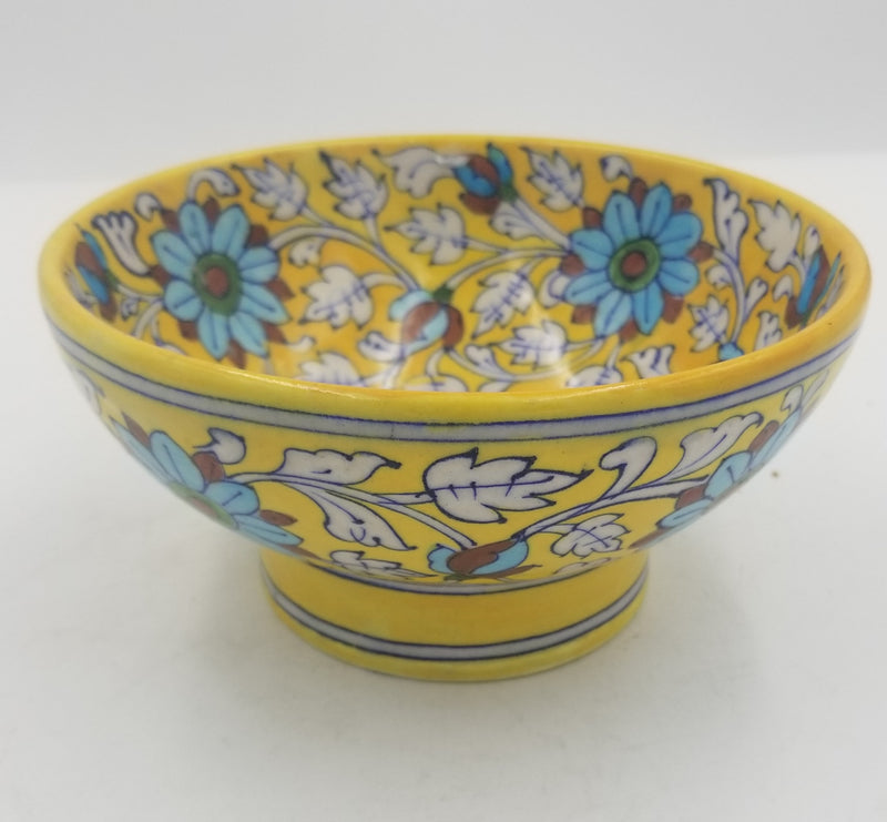 Blue Pottery Bowl 7"