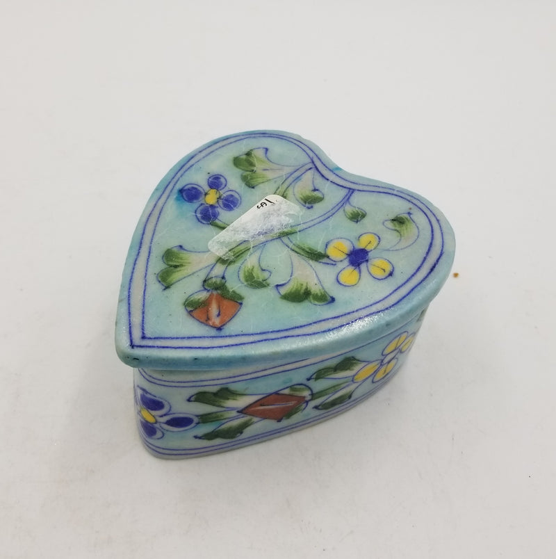 Blue Pottery Box Heart