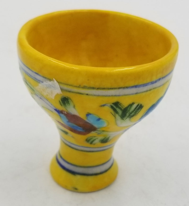 Blue Pottery Egg Pot 3"