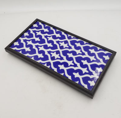 Blue Pottery Hot Plate 6" x 12"