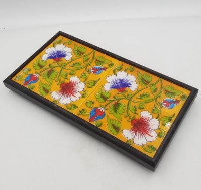Blue Pottery Hot Plate 6" x 12"