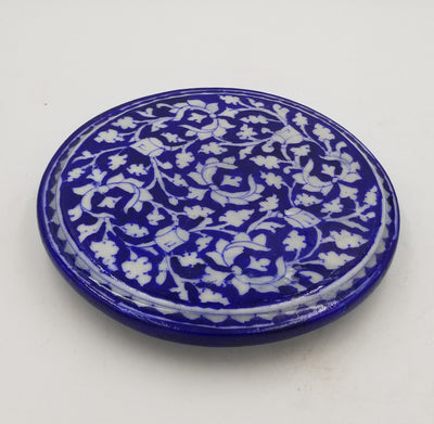 Blue Pottery Hot Plate Round 8"