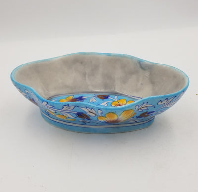 Blue Pottery Kangura Oval Pot 8"