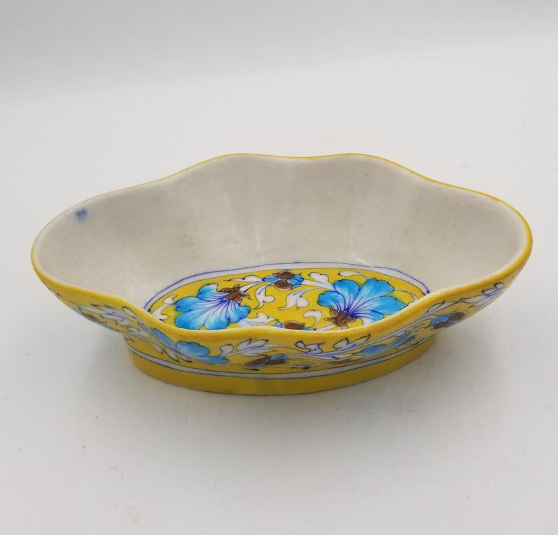 Blue Pottery Kangura Oval Pot 8"