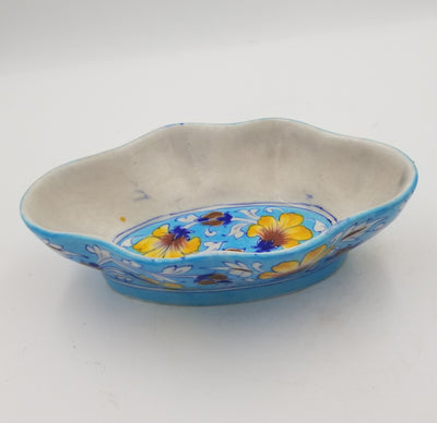 Blue Pottery Kangura Oval Pot 8"