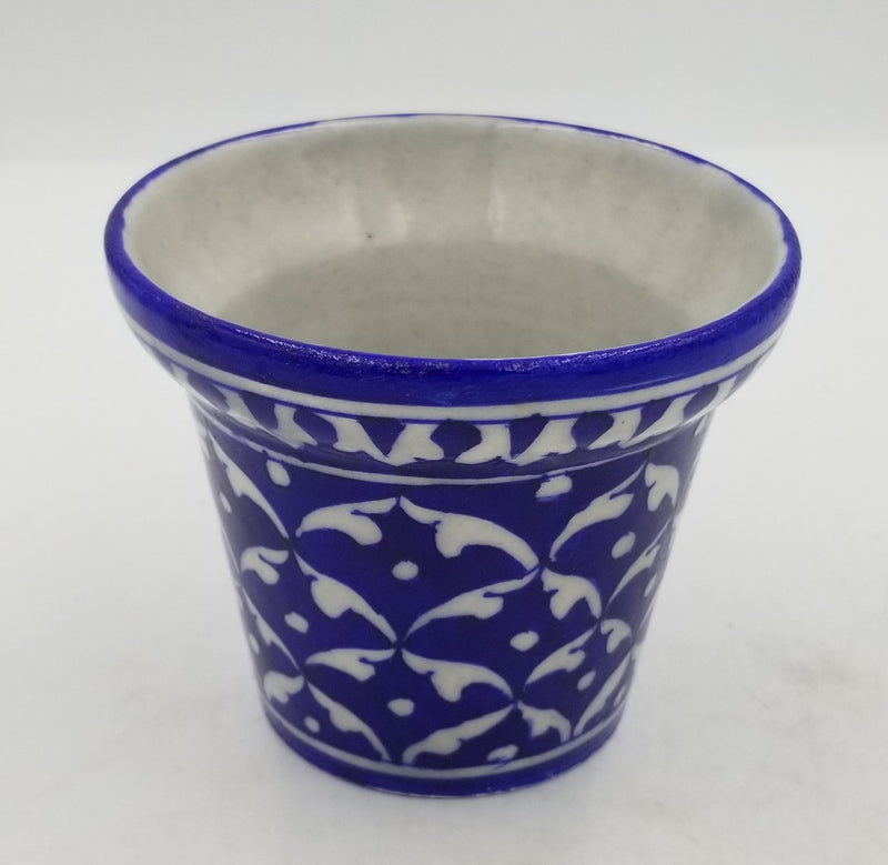 Blue Pottery Planter 4"