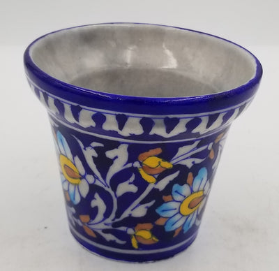 Blue Pottery Planter 4"