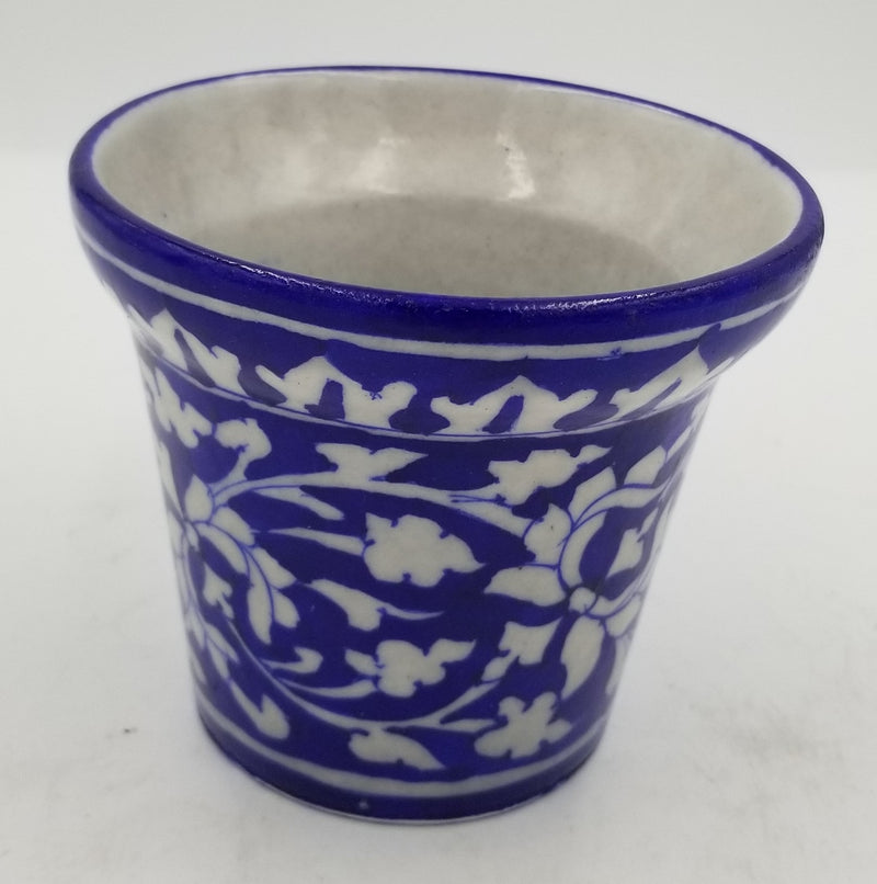 Blue Pottery Planter 4"
