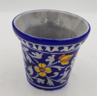 Blue Pottery Planter 4"