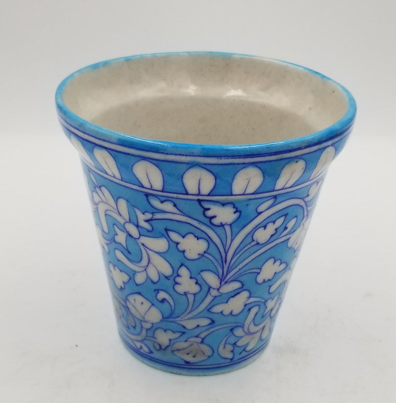 Blue Pottery Planter 6"