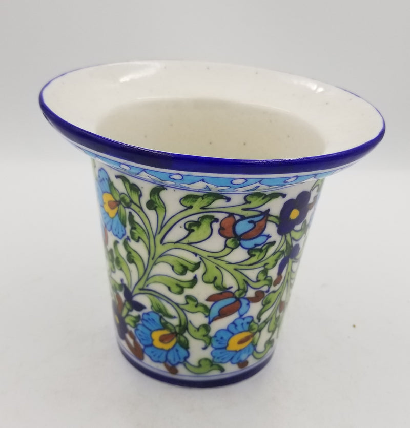 Blue Pottery Planter 8"