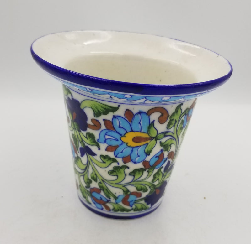 Blue Pottery Planter 8"