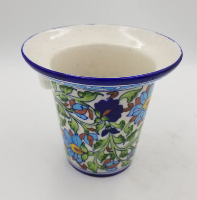 Blue Pottery Planter 8"
