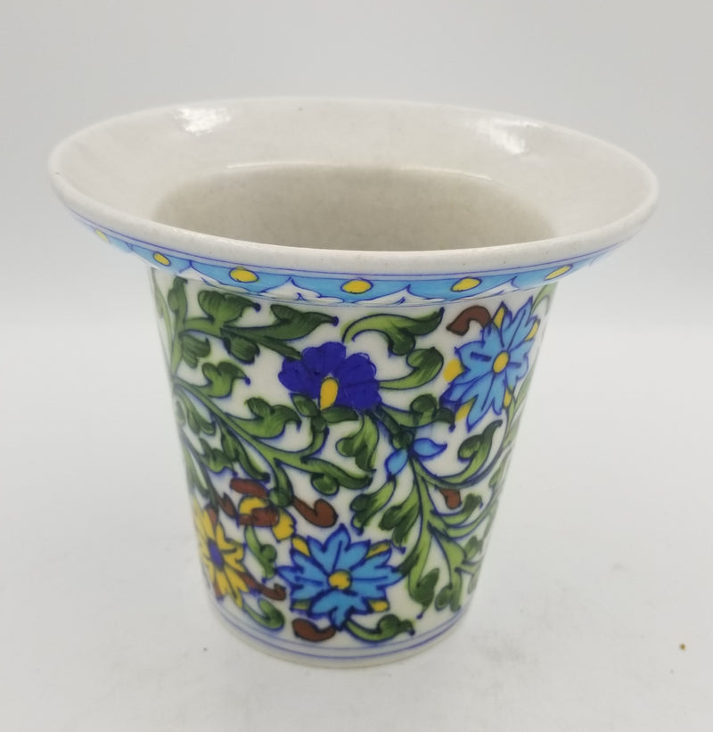 Blue Pottery Planter 8"