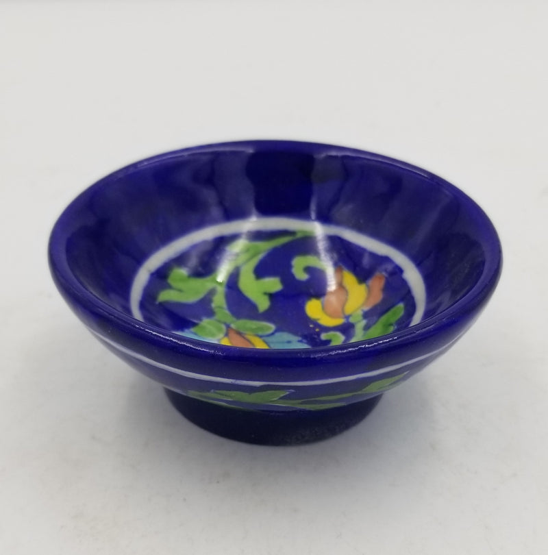 Blue Pottery Bowl 4"