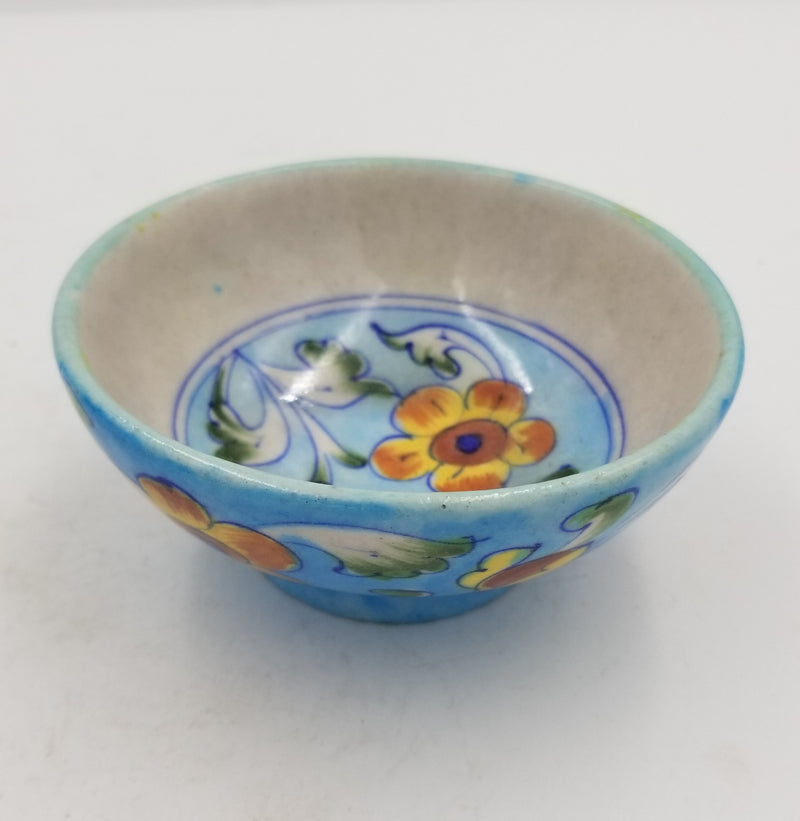 Blue Pottery Bowl 5"