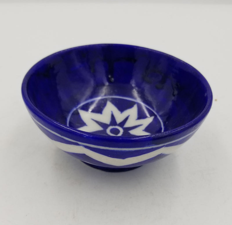 Blue Pottery Bowl 5"